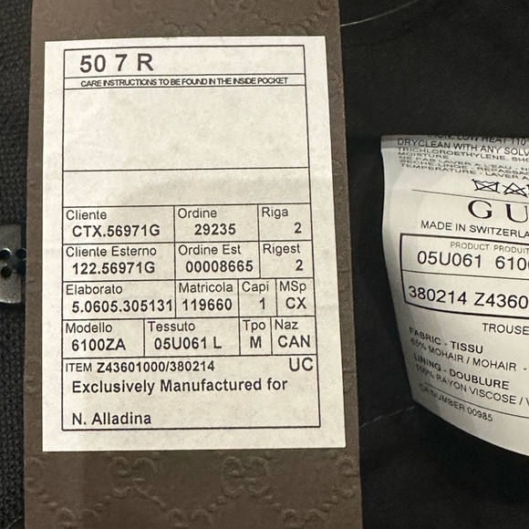 BNWT Gucci Straight Leg Mohair Trousers - Picture 7 of 9